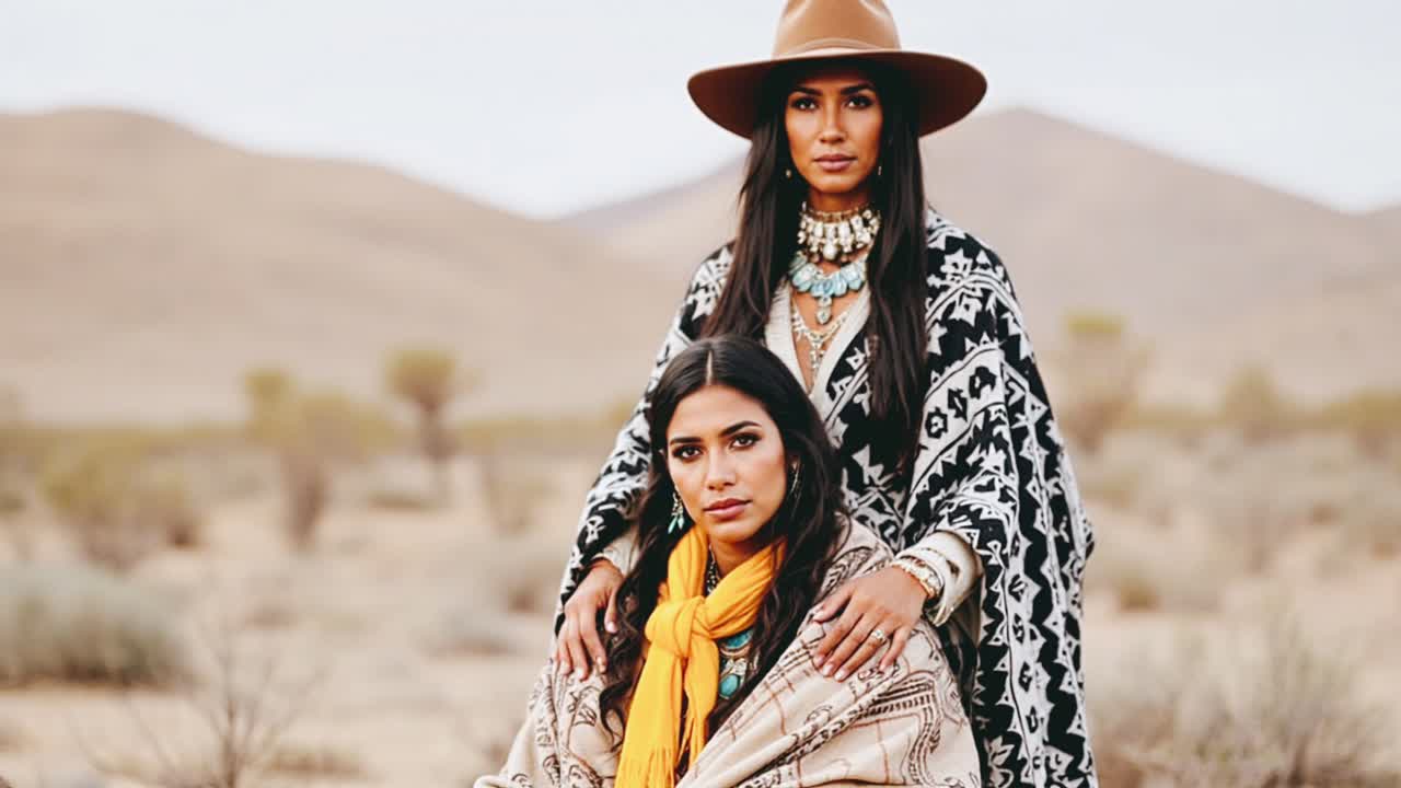 Two Women in Boho-Style Desert Fashion