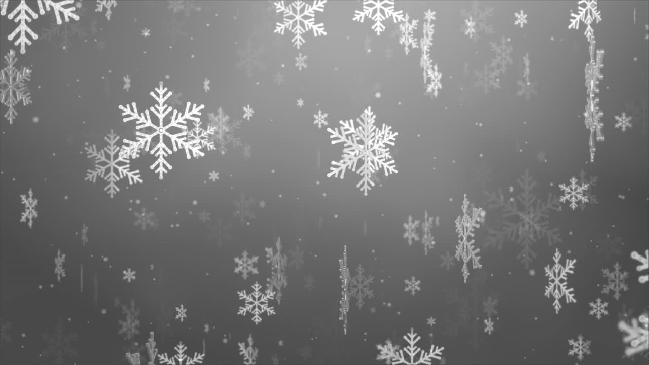 el fondo de los copos de nieve que caen