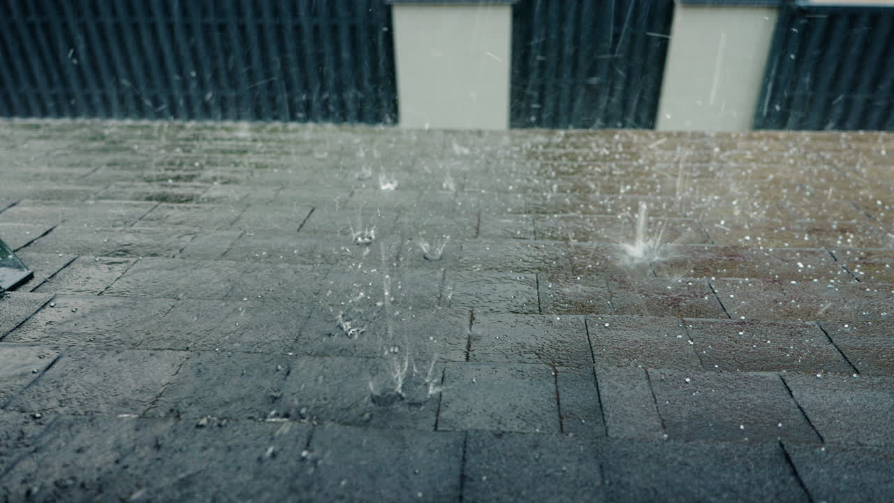 Rain on Paver Stones