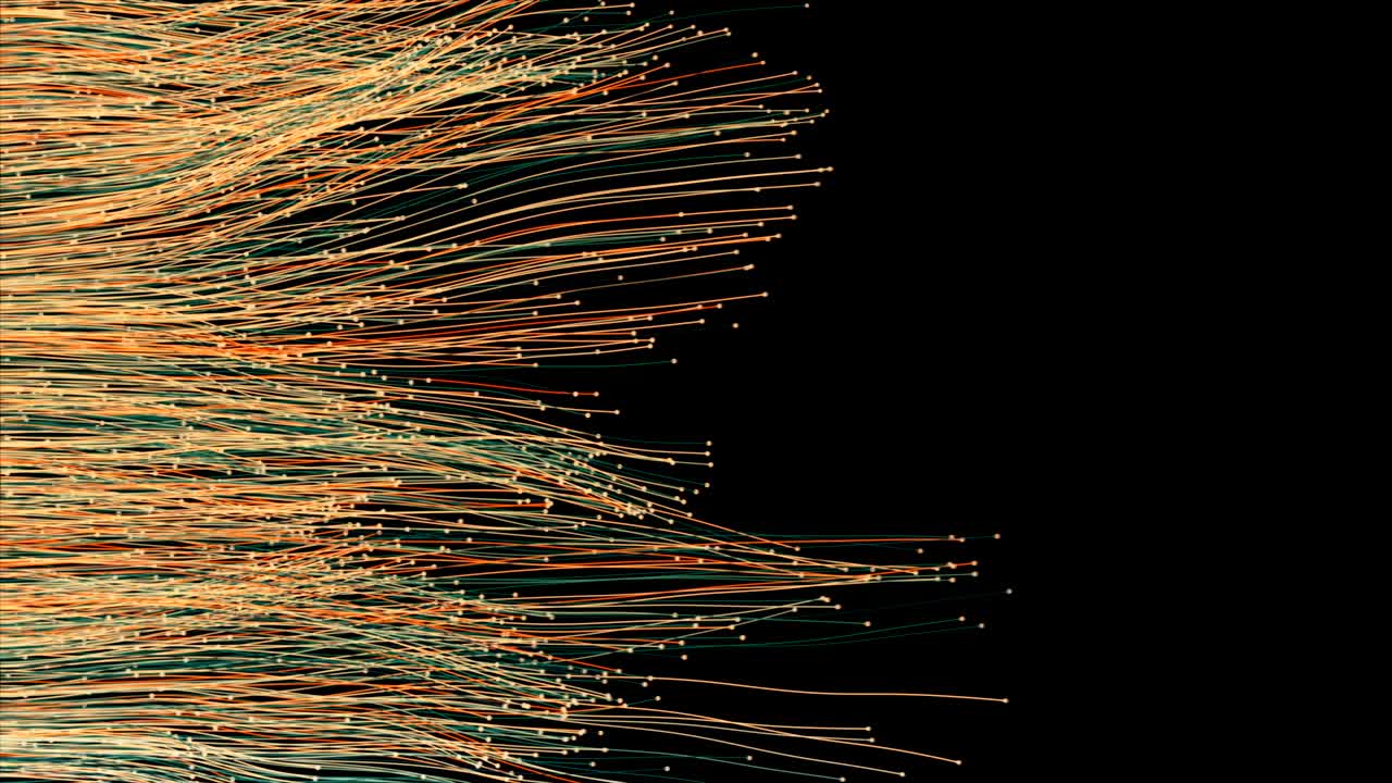 cables de fibra óptica extendidos a través del marco.