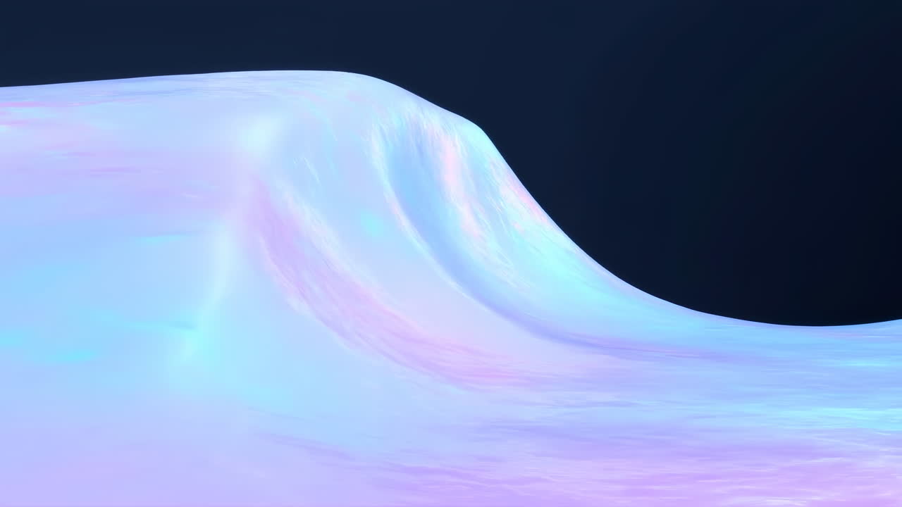 Abstract Pearlescent Wave Motion on Dark Background