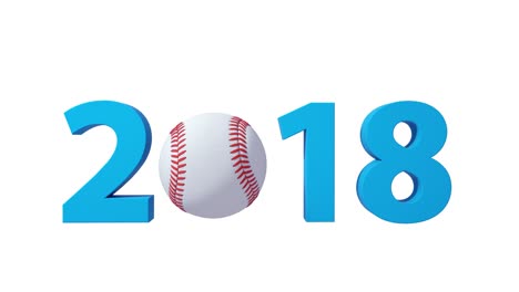 baseball 2018 design background on a white background. alpha channel included