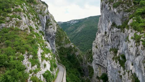 drone shot capturing the peaceful beauty of a french mountain region, perfect for outdoor adventures.