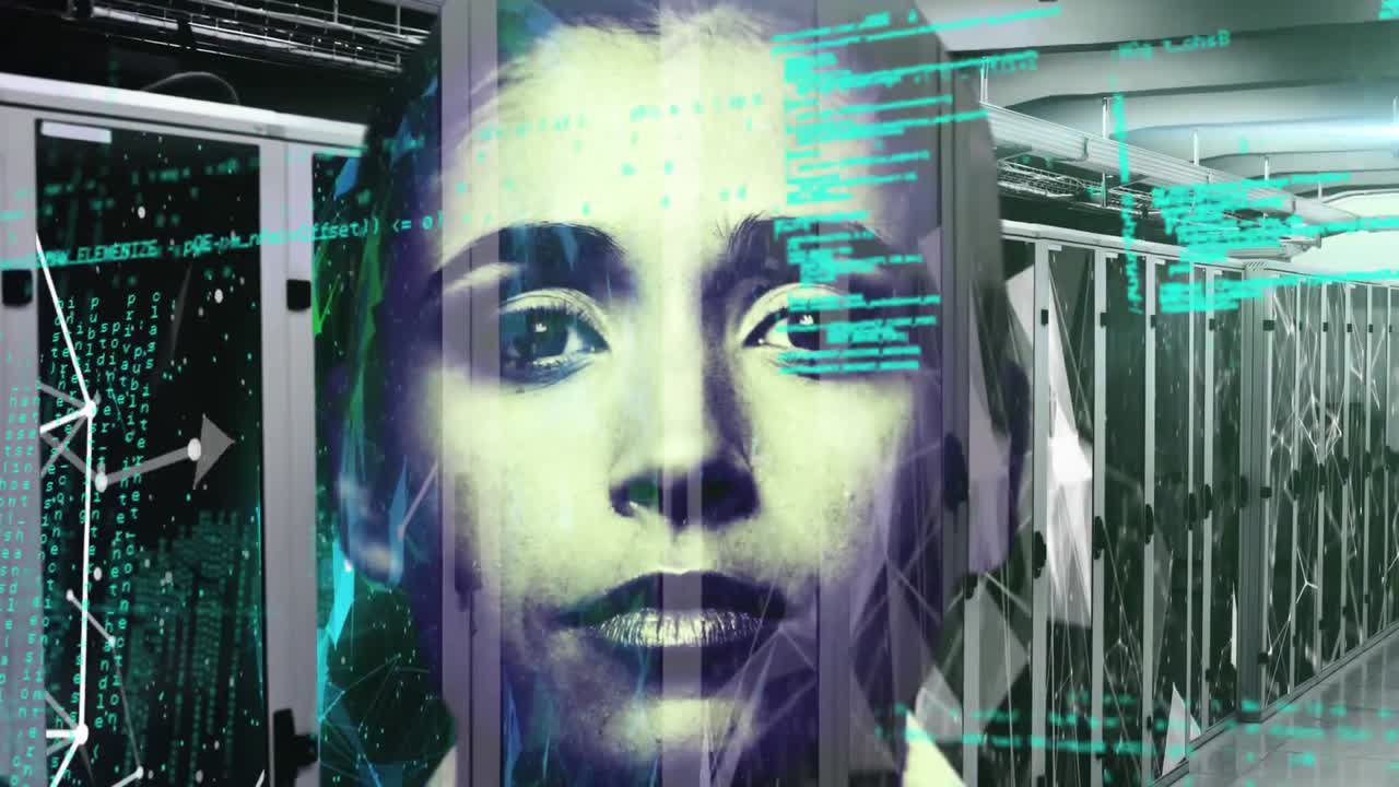 procesamiento de datos sobre la mujer contra la sala de servidores