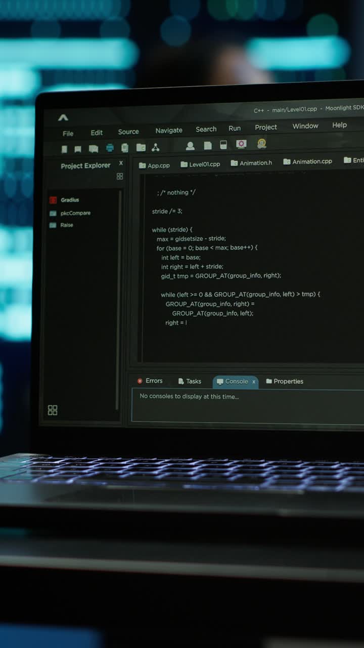 Programming Code Displayed on Laptop Screen