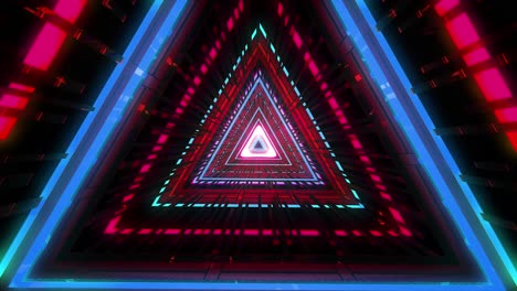 neon triangular tunnel visualizer