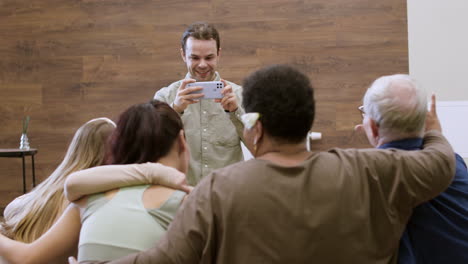 man taking a photo