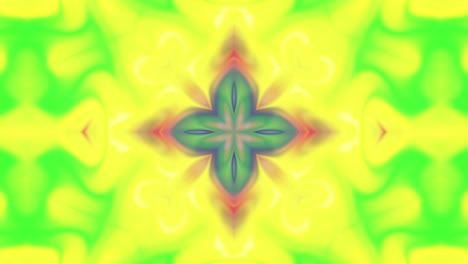 bright yellow abstract kaleidoscope effect, seamless loop