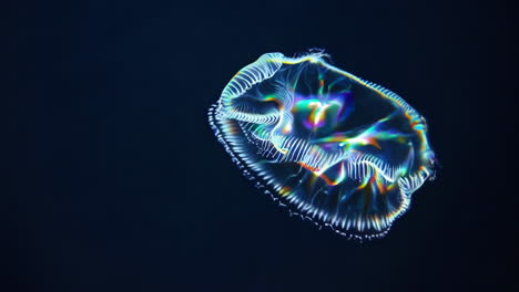 medusas brillantes en las profundidades del mar
