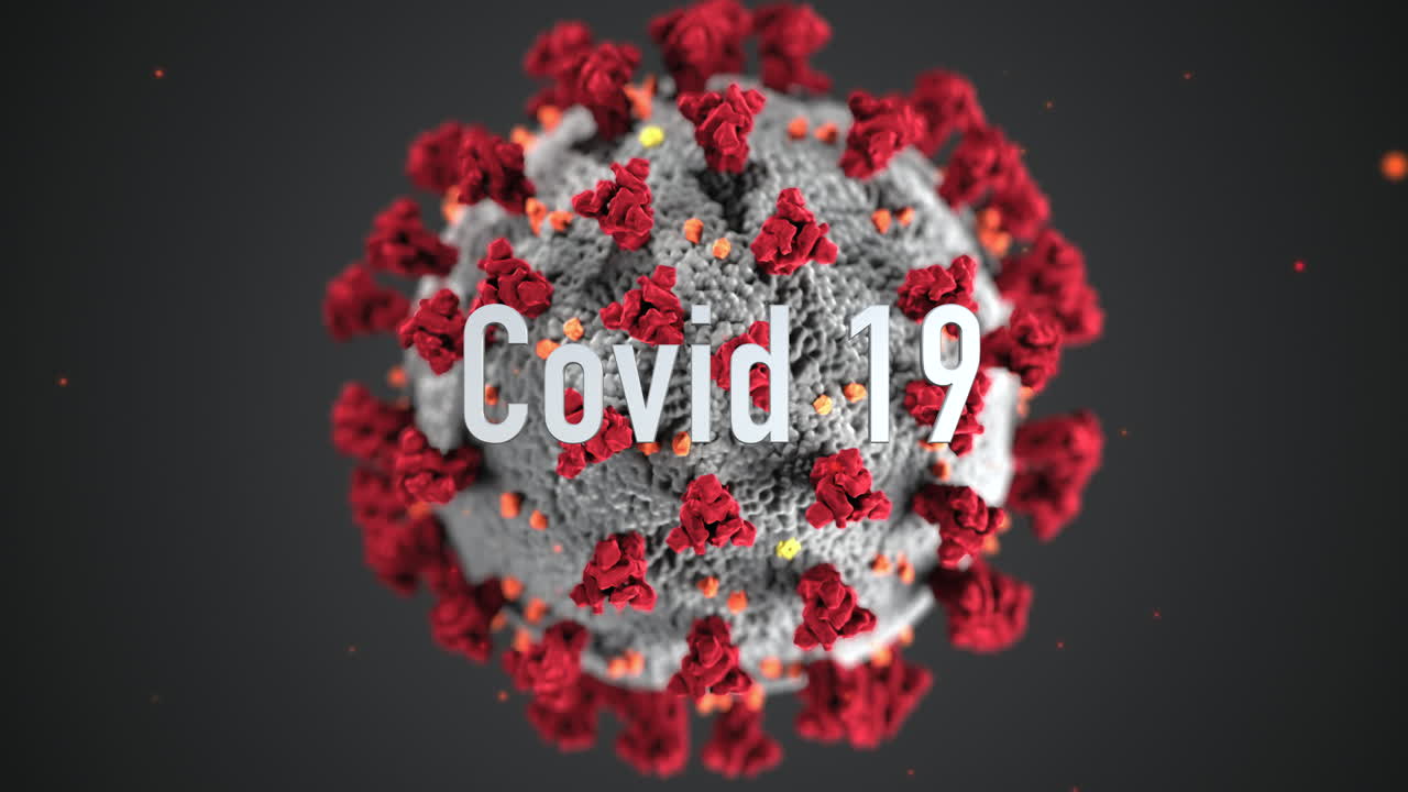 Coronavirus, Covid-19, 3d illustration, 3d fonts, corona disease, medical, infection, epidemic, pandemic, microbe, bacteria.