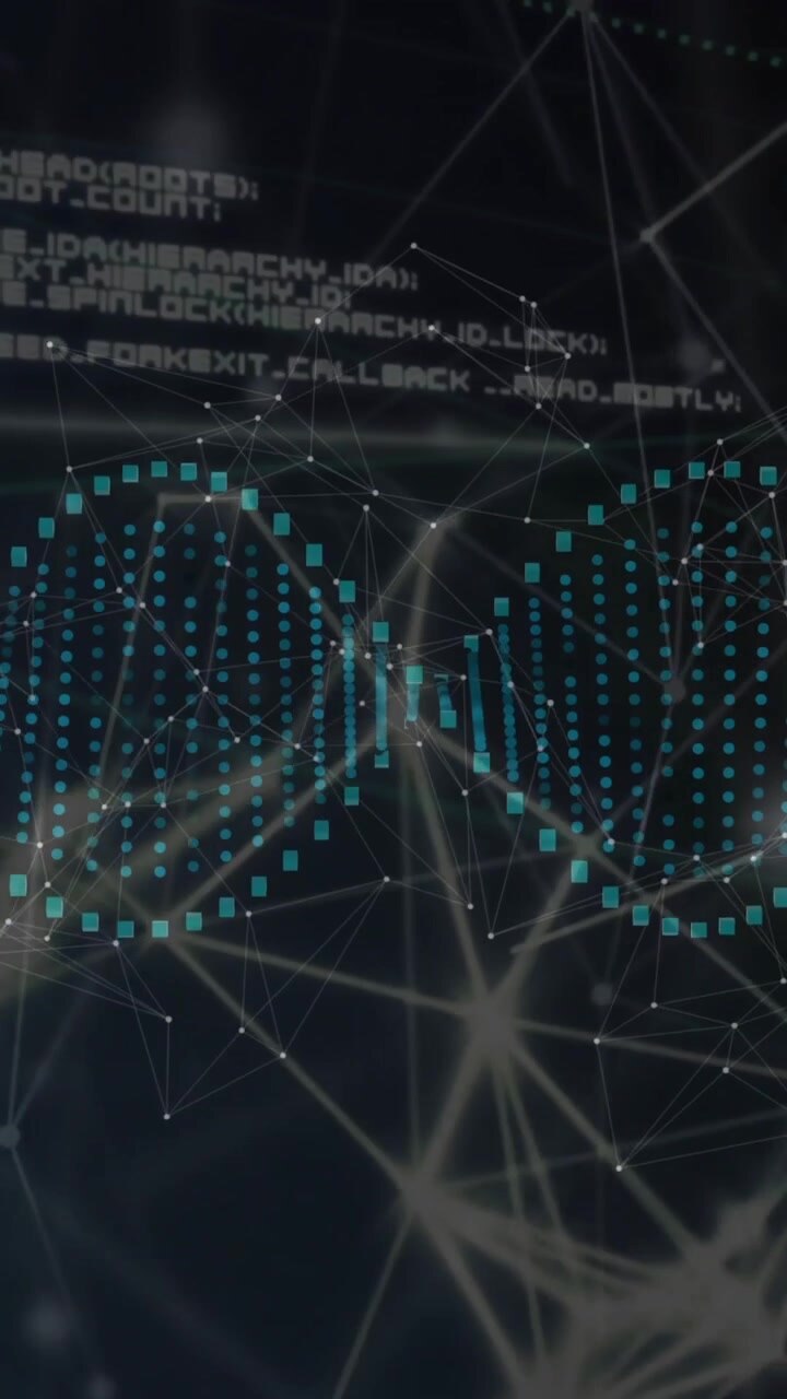 DNA strand and binary coding, scientific data processing