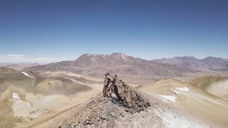 soquete mountain in atacama desert right next geysers del tatio