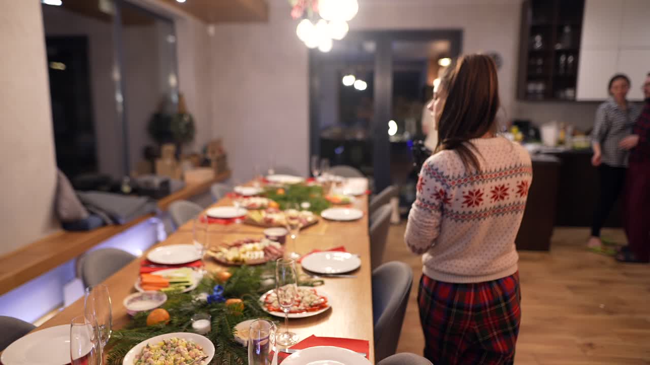 cena de navidad en casa