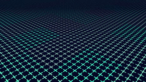 vibrant blue and green checkered pattern on black background