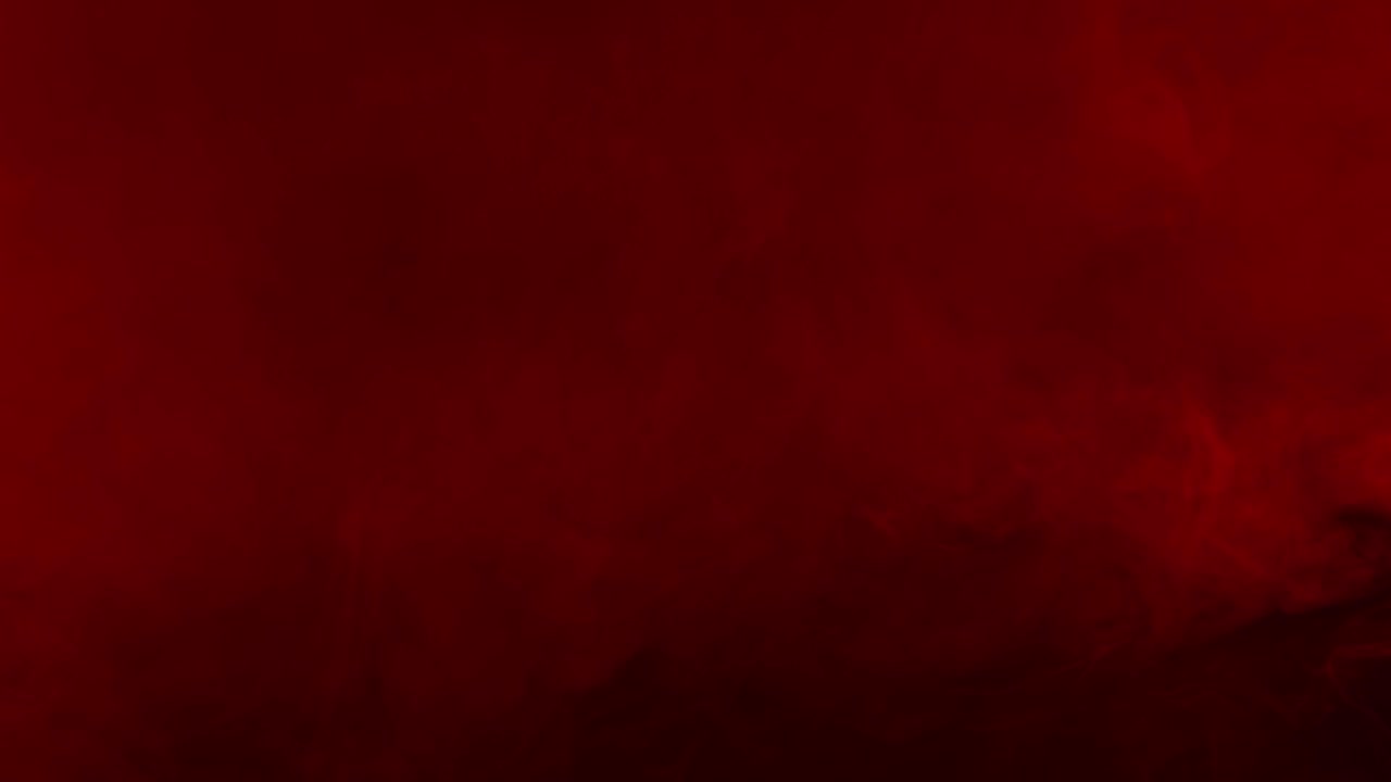 Nebbia rossa inquietante e cupa si sposta su uno sfondo nero, creando un senso di orrore e suspense. Perfetta sovrapposizione atmosferica per immagini drammatiche o spaventose.