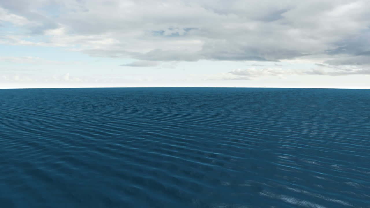 여전히 하늘 아래의 파란 바다