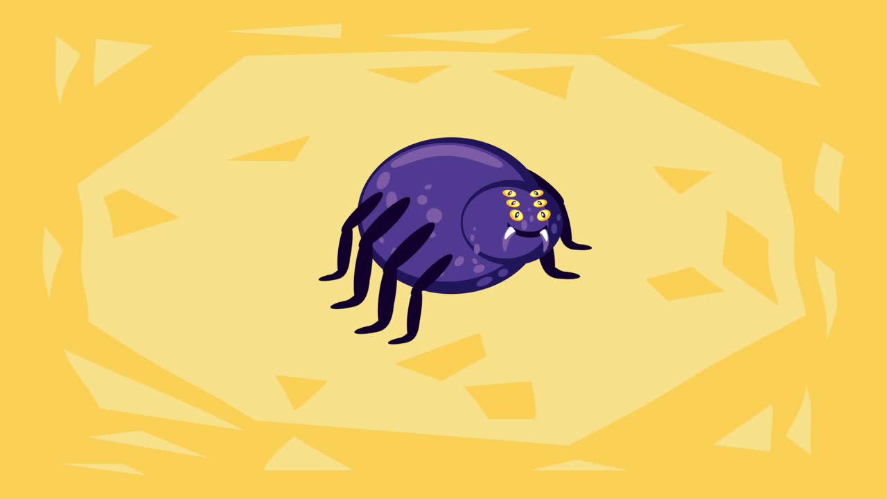 스파이더와 함께 행복한 할로윈 애니메이션