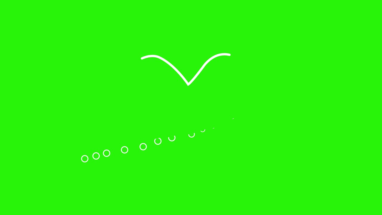 녹색 화면에 짧은 선과 모양 애니메이션 효과 요소 크로마 키