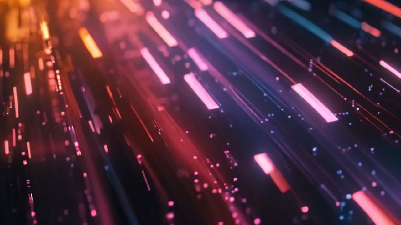 Abstract Futuristic Digital Light Trails