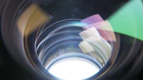 aperture blades opening and closing slowly with a white background in a de-clicked lens