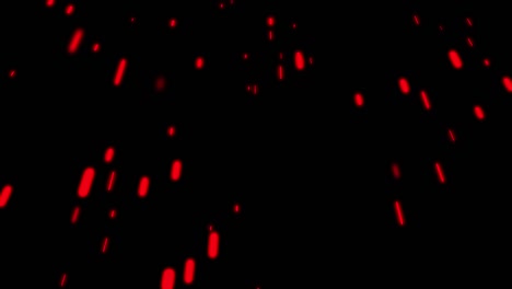hermosa línea de neón rojo de lluvia sobre un fondo negro