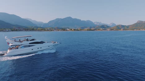 luxury yacht cruise in coastal mountains