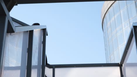 a businessman climbs the stairs