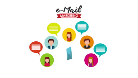 email social media marketing animation