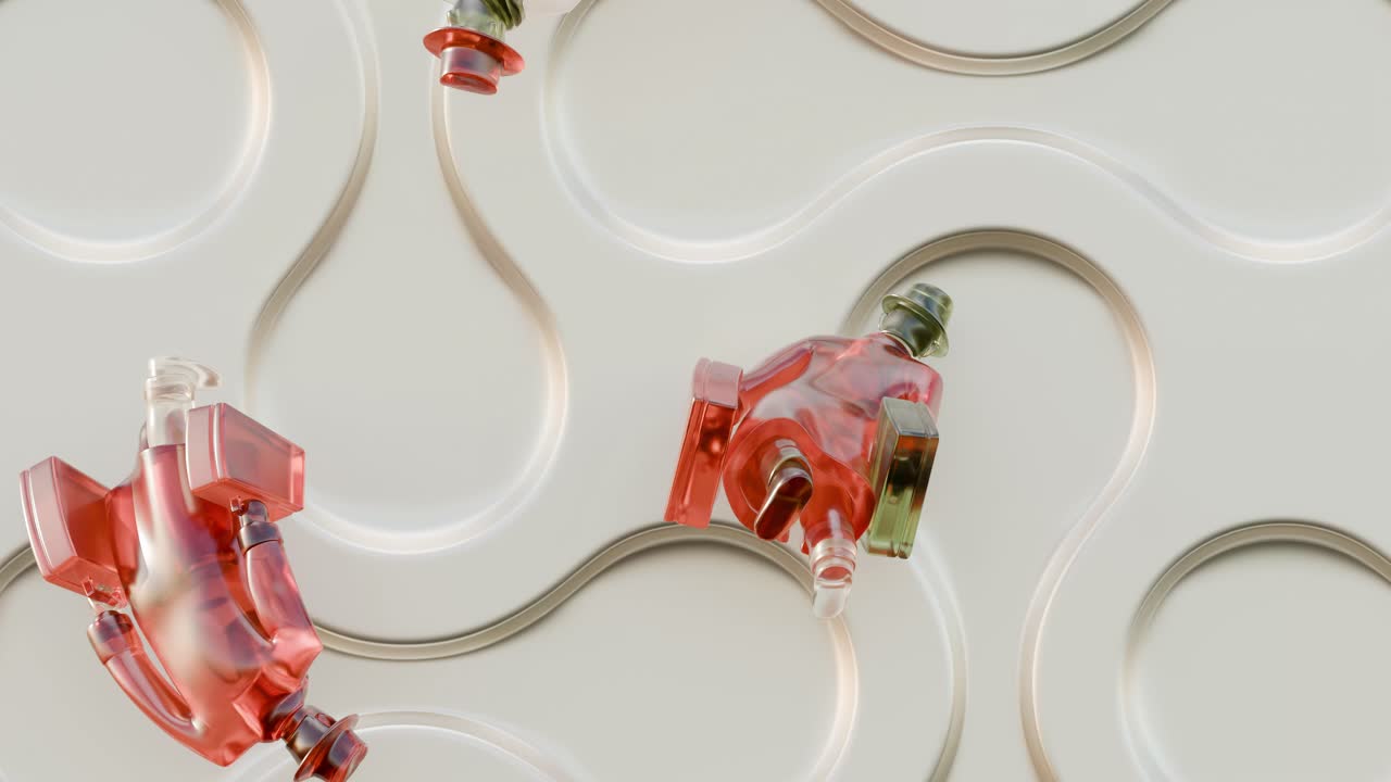 Artificial Glass Figures 3D Renders