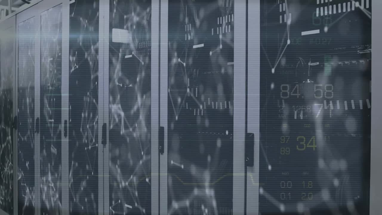 연결 네트워크의 애니메이션과 서버  ⁇ 을 통한 데이터 처리