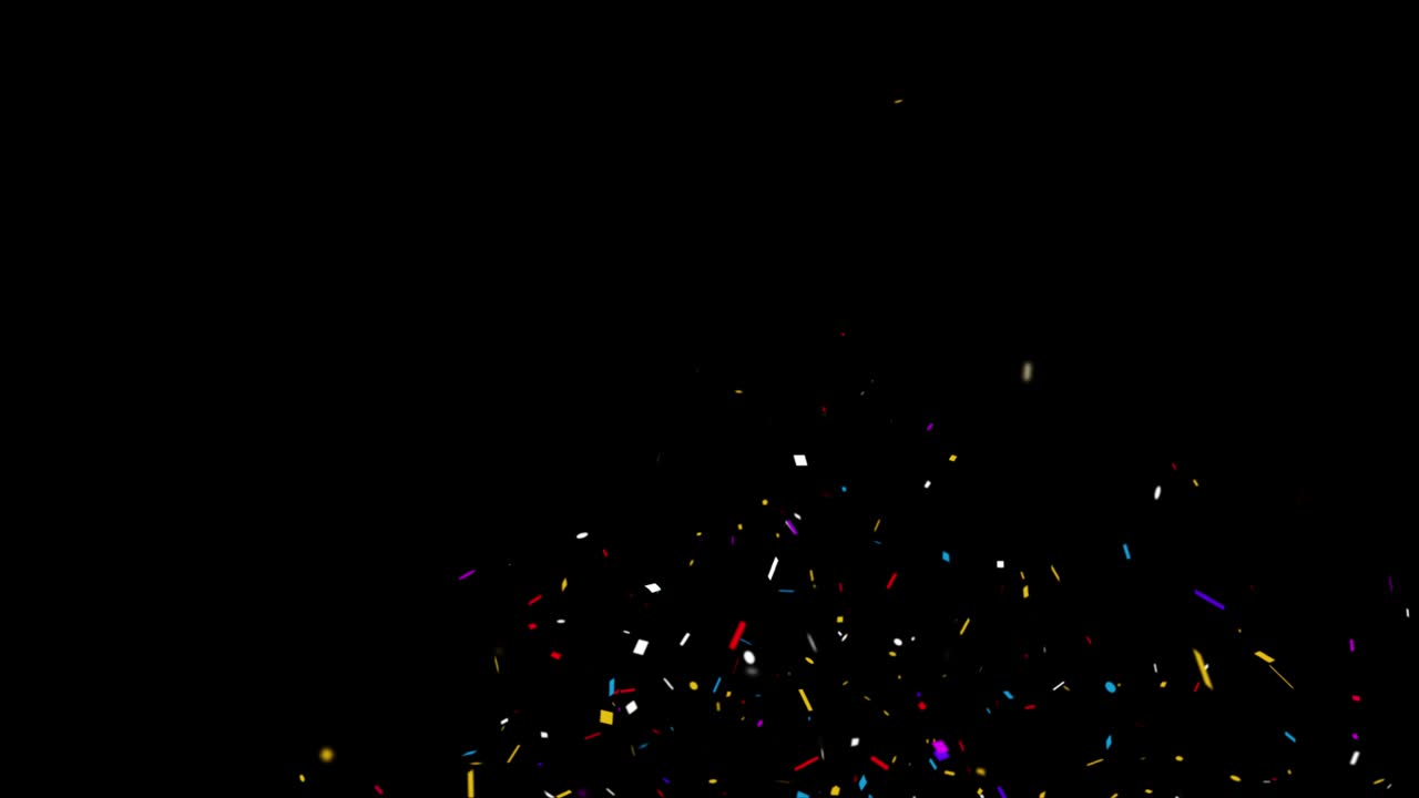 Colorful Confetti particles Shape Falling on green screen Loop Animation