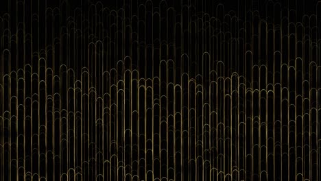 stylish golden arch lines animated pattern on black background giving impression of luxury symmetry