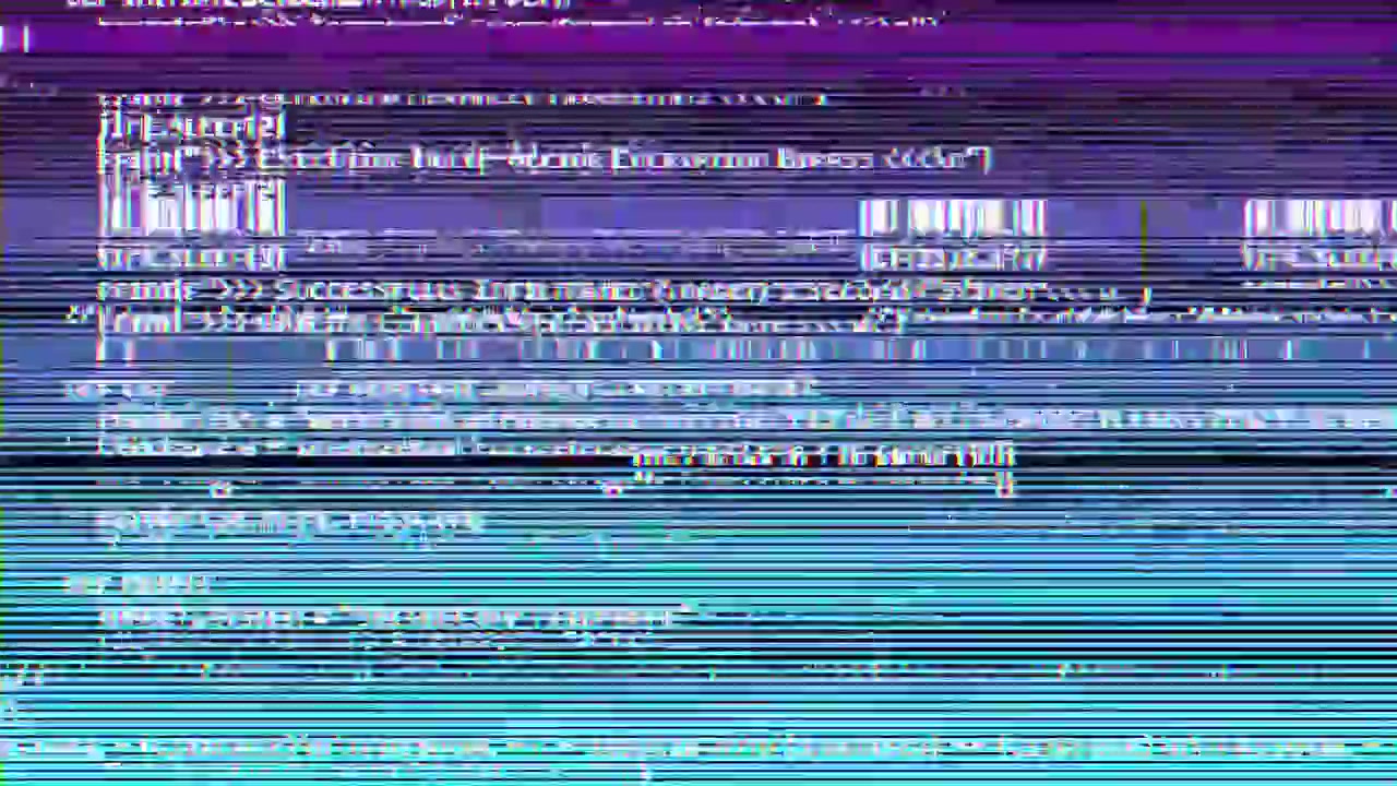 Hacking af programkode med glitchende digital skærm