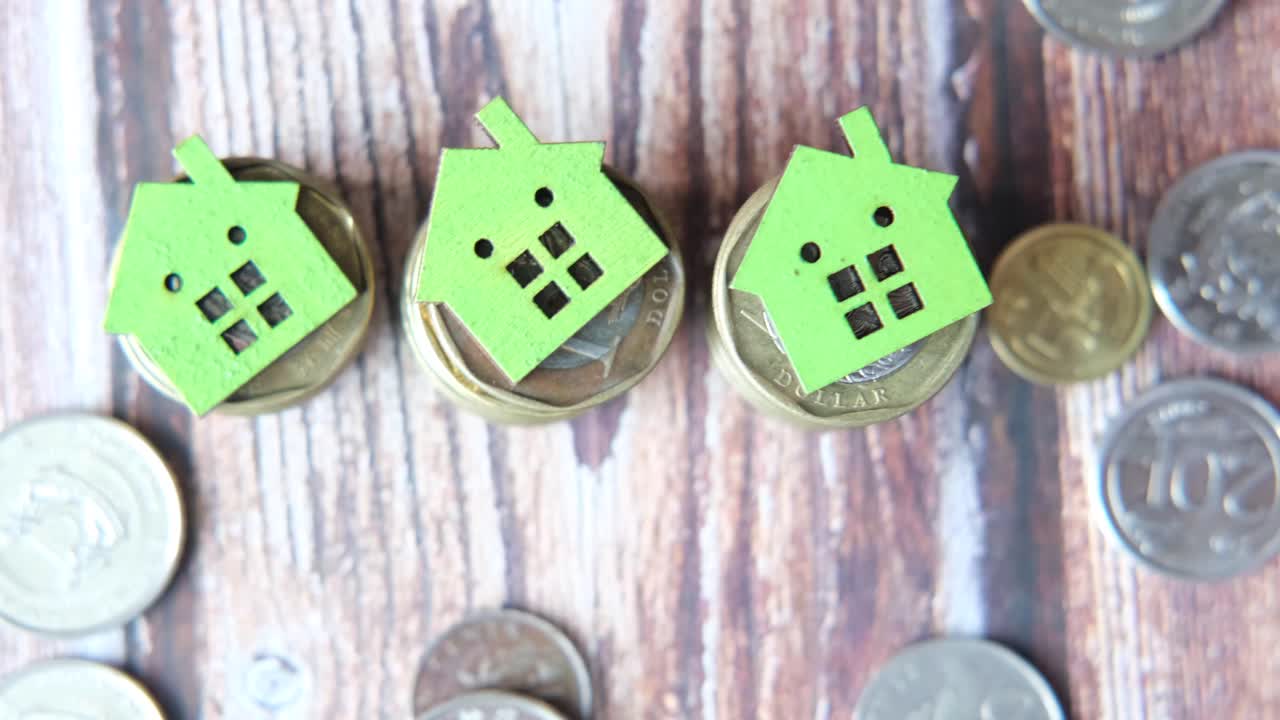 iconos de casas en monedas