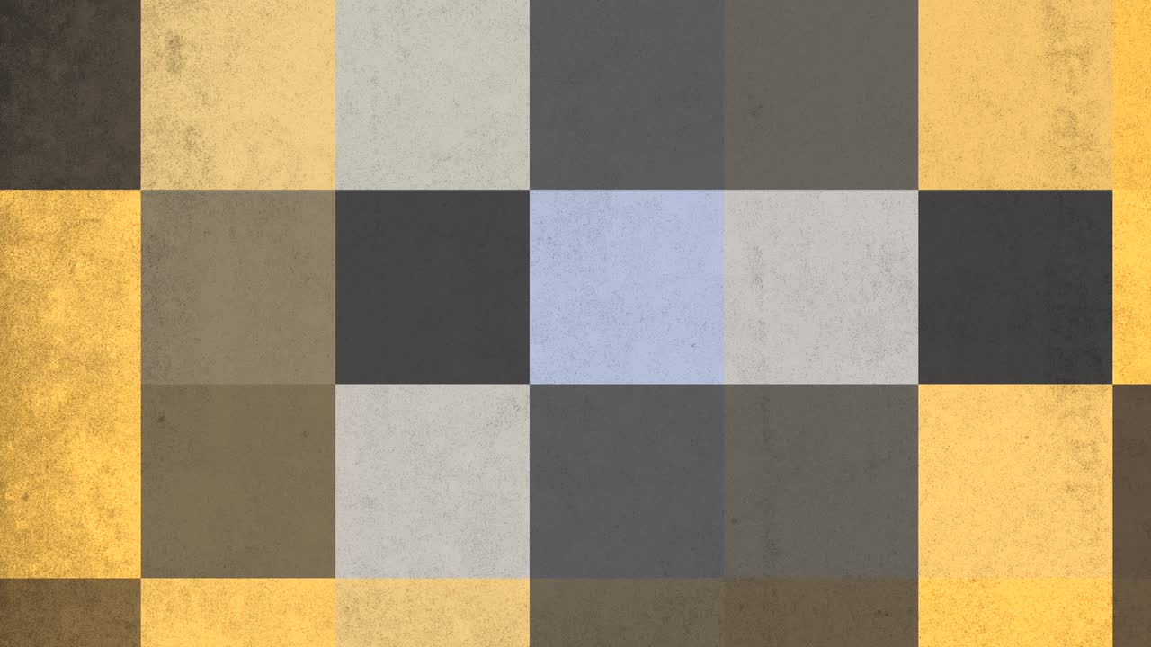 pared de hormigón a cuadros gris, azul y amarillo con aspecto industrial texturizado