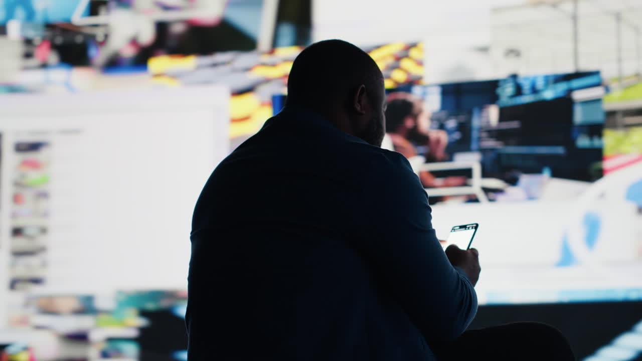 African American man symbolizing social anxiety due to information overload