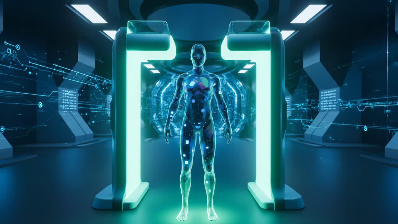 Futuristic Human Body Scan