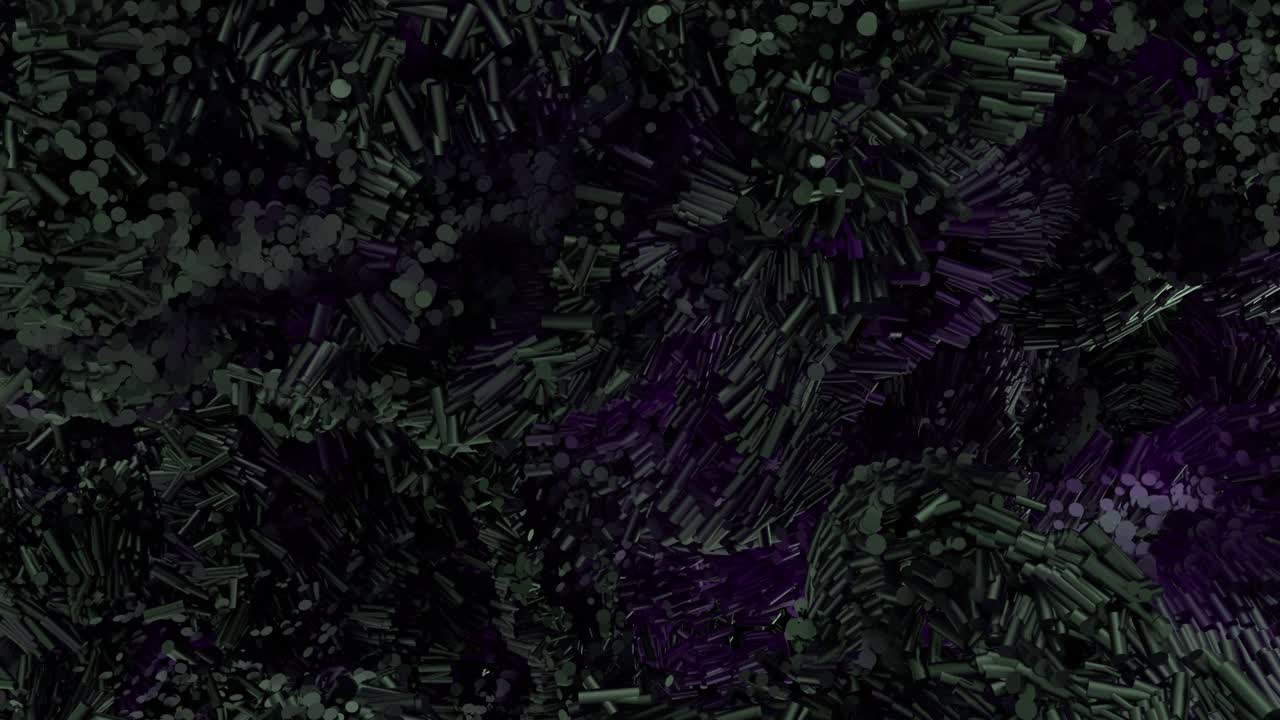 las formas cilíndricas abstractas explotan a través del marco.