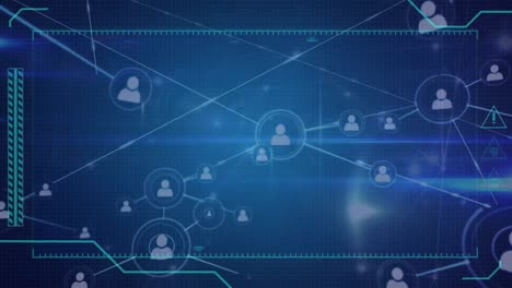 network of data and connections
