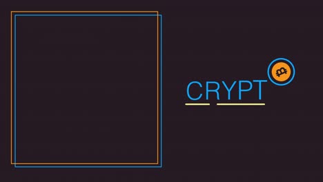 video en 4k del diseño de fondo negro criptográfico.