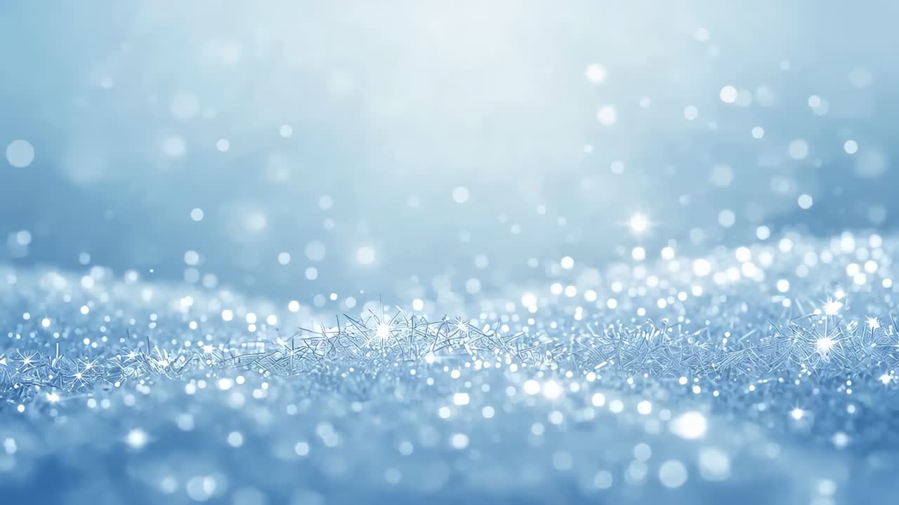 Shifting focus and lighting causing midground glitter crystals twinkling in macro, calming bokeh