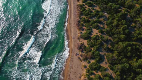 Wild-beach-at-Maremma-National-Park-in-Tuscany,-Italy