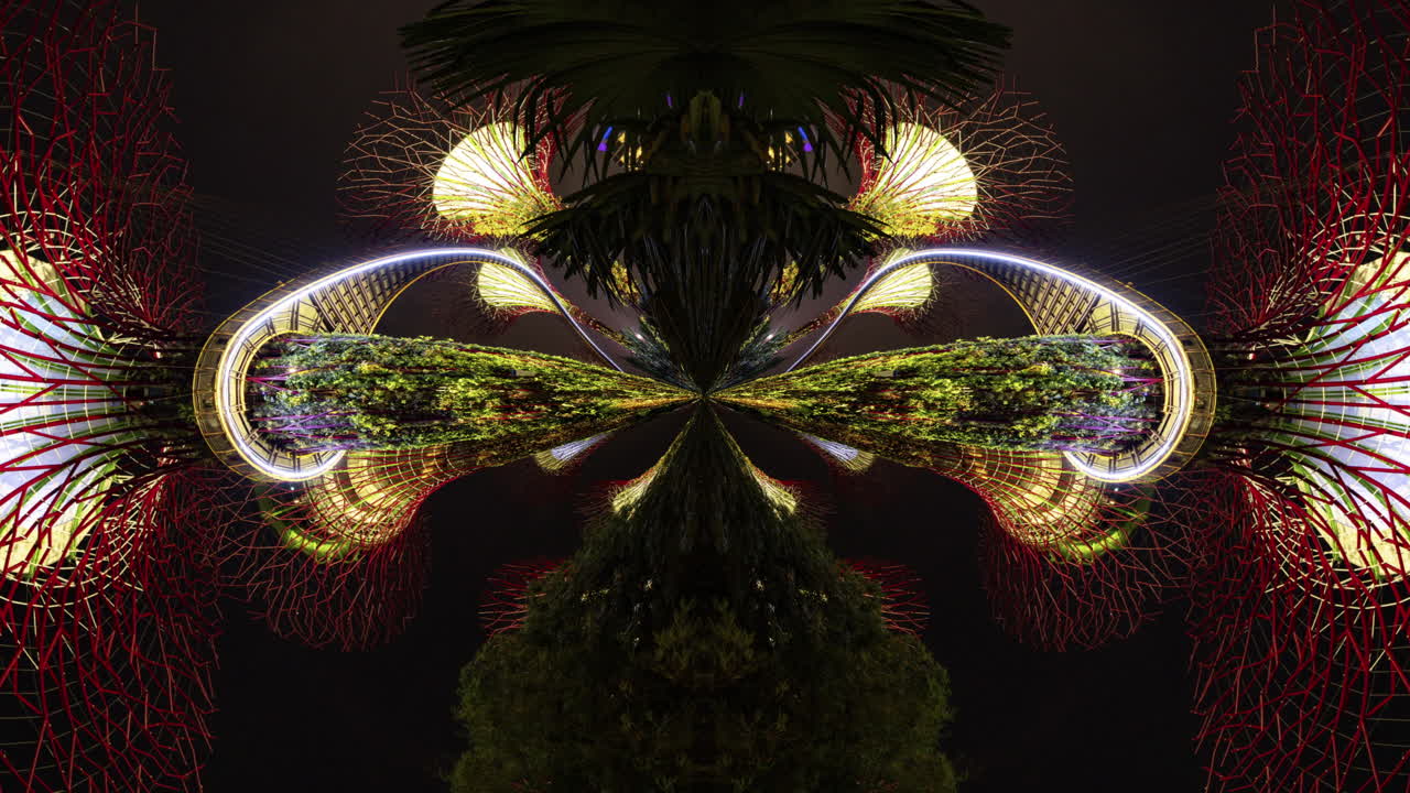 light show in the gardens by the bay in singapore