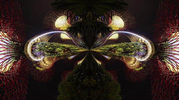 light show in the gardens by the bay in singapore