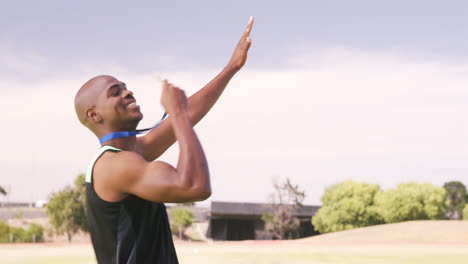 Sportsman-celebrating-his-win