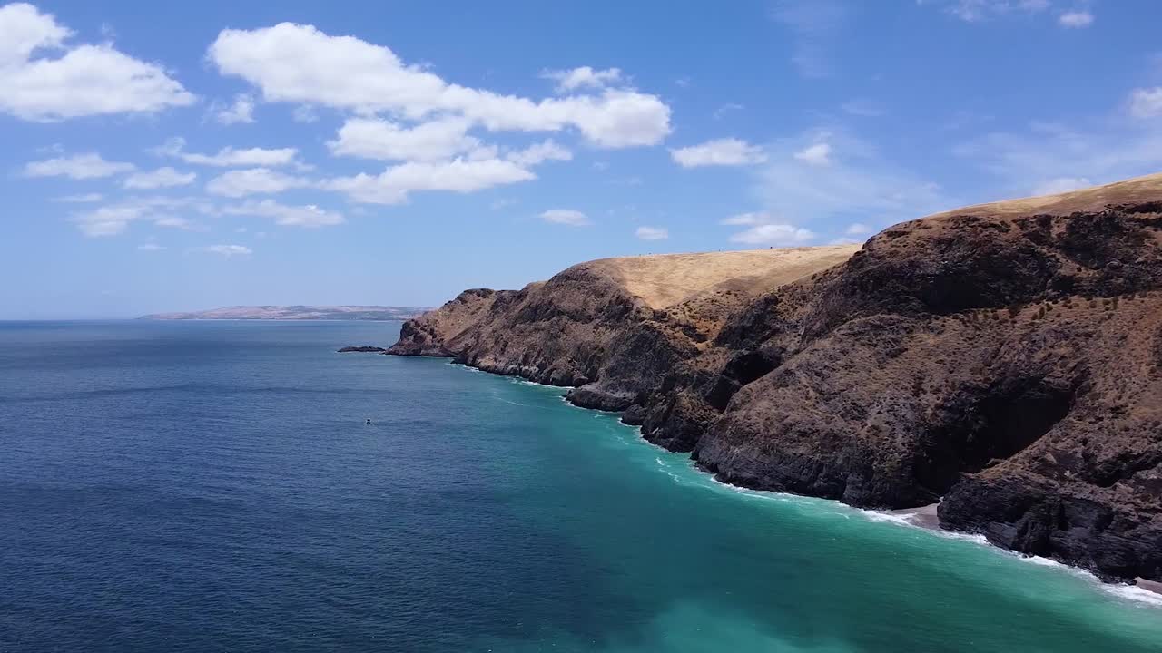 Panoramic aerial view of the cliffside at Rapid Bay part two