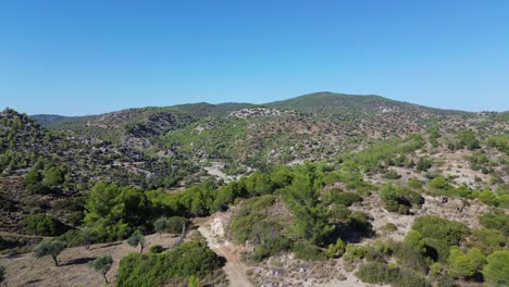 Schäden-Durch-Waldbrände-Auf-Rhodos,-Nachdem-Die-Feuerwehr-Griechenland-Verlassen-Hatte.-Rhodos-Brannte-In-Lindos,-Archangelos,-Masari,-Agathi,-Malonas,-Lardos,-Kalathos-Und-Asklepieion-Nieder