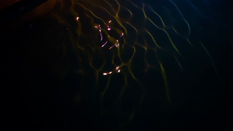 abstract light patterns on dark water