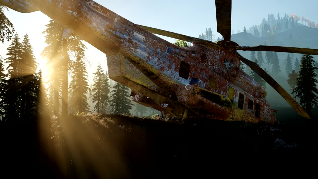 Old Rusted Military Helicopter