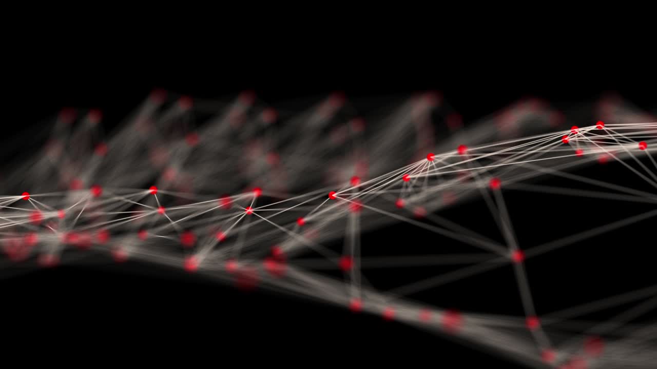 추상적인 컴퓨터 생성 원활한 루프 기하학적 움직임